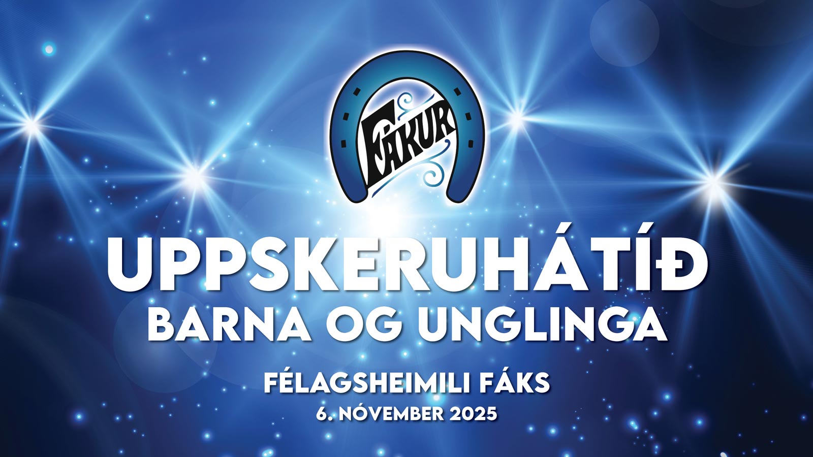 Uppskeruhátíð Barna og unglinga verður haldin fimmtudaginn 6 nóvember