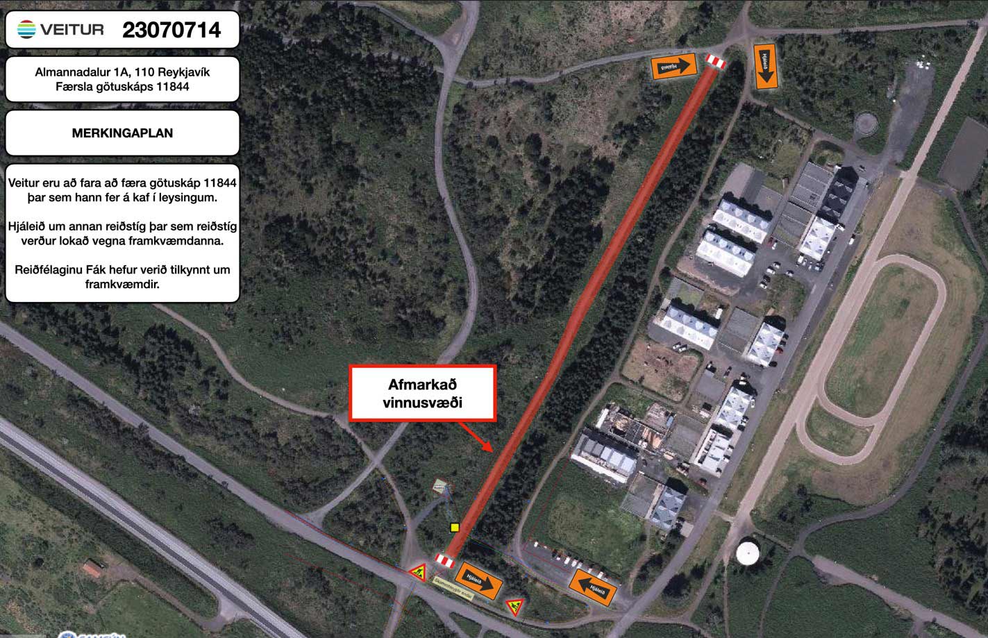 Tímabundin lokun reiðvegar